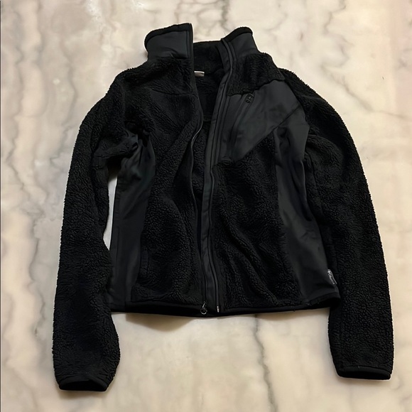 Columbia Sportswear Company Jackets & Blazers - Black Teddy Jacket Plush Fleece Stand-Up Collar